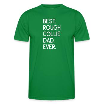 Rough Collie Longhair Collie - Men's Functional T-Shirt - kelly green - Front - AI Model Male 178 dark (178cm)