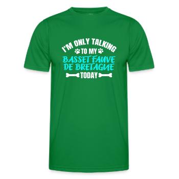 Basset Fauve de Bretagne - Men's Functional T-Shirt - kelly green - Front - AI Model Male 178 dark (178cm)