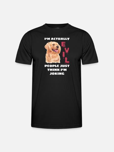 Nasty Golden Retriever - Men's Functional T-Shirt - black