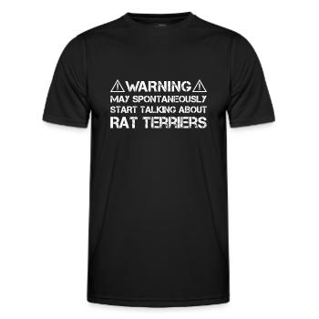 Rat Terrier - Männer Funktions-T-Shirt - Schwarz - Vorne - AI Model Male 178 dark (178cm)