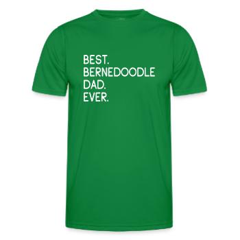 Bernedoodle Berner Mountain Poo - Männer Funktions-T-Shirt - Kelly Green - Vorne - AI Model Male 178 dark (178cm)