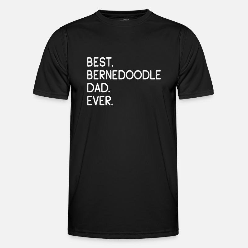 Bernedoodle Bernese Mountain Poo - Men's Functional T-Shirt - black