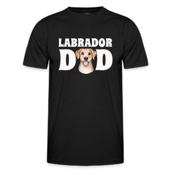 Labrador Dad - Men's Functional T-Shirt - black - Front - AI Model Male 178 dark (178cm)