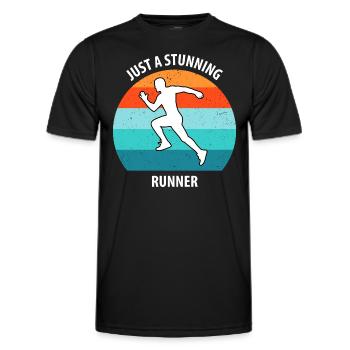 Faire du jogging - T-shirt sport Homme - noir - Devant - AI Model Male 178 dark (178cm)