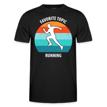 Faire du jogging - T-shirt sport Homme - noir - Devant - AI Model Male 178 dark (178cm)
