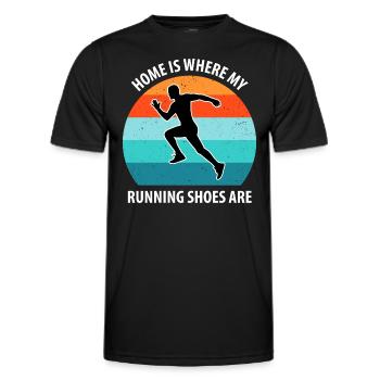 Faire du jogging - T-shirt sport Homme - noir - Devant - AI Model Male 178 dark (178cm)