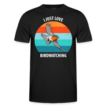 Bird Watching Bird Watching Birding Bird - Men's Functional T-Shirt - black - Front - AI Model Male 178 dark (178cm)