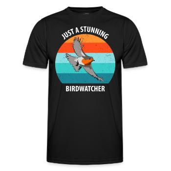 Bird Watching Bird Watching Birding Bird - Men's Functional T-Shirt - black - Front - AI Model Male 178 dark (178cm)