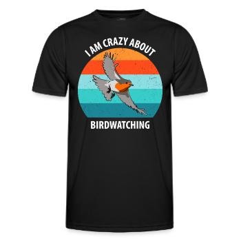 Bird Watching Bird Watching Birding Bird - Men's Functional T-Shirt - black - Front - AI Model Male 178 dark (178cm)