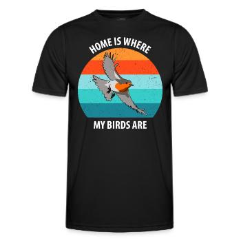 Bird Watching Bird Watching Birding Bird - Men's Functional T-Shirt - black - Front - AI Model Male 178 dark (178cm)