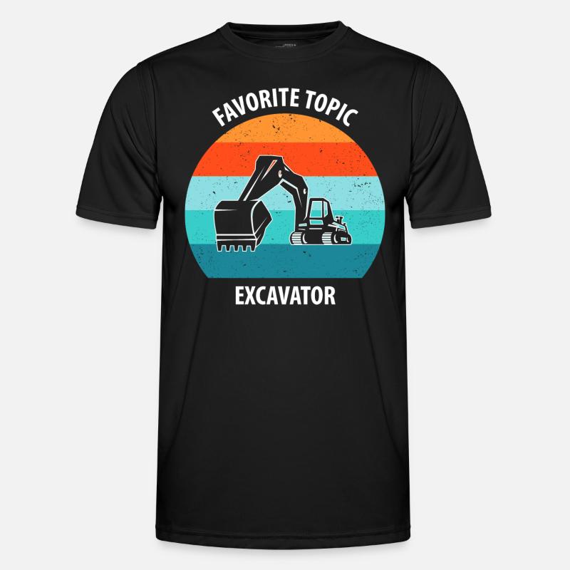 Bagger Baggerfahrer Baggerwagen - Männer Funktions-T-Shirt - Schwarz