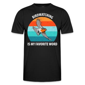 Bird Watching Bird Watching Birding Bird - Men's Functional T-Shirt - black - Front - AI Model Male 178 dark (178cm)