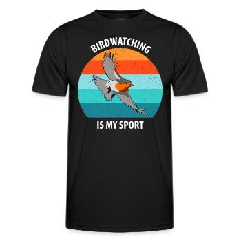 Bird Watching Bird Watching Birding Bird - Men's Functional T-Shirt - black - Front - AI Model Male 178 dark (178cm)