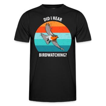 Bird Watching Bird Watching Birding Bird - Men's Functional T-Shirt - black - Front - AI Model Male 178 dark (178cm)