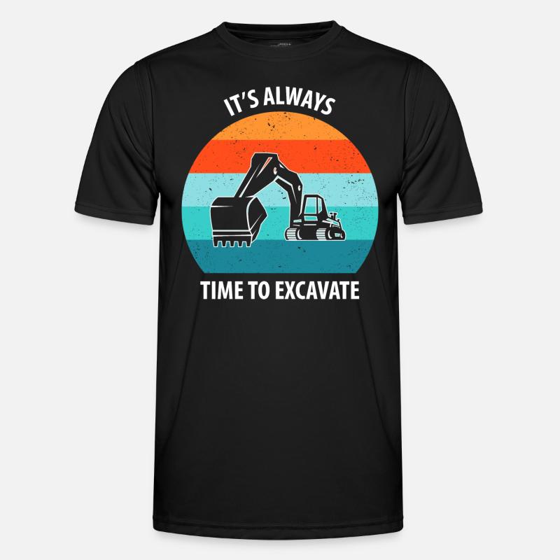 Bagger Baggerfahrer Baggerwagen - Männer Funktions-T-Shirt - Schwarz