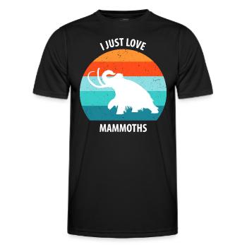 Drôle de mammouth de l’âge de pierre de l’âge de glace Design préhistorique - T-shirt sport Homme - noir - Devant - AI Model Male 178 dark (178cm)