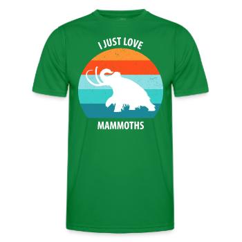 Drôle de mammouth de l’âge de pierre de l’âge de glace Design préhistorique - T-shirt sport Homme - vert - Devant - AI Model Male 178 dark (178cm)