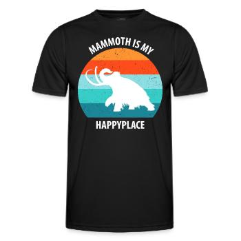 Drôle de mammouth de l’âge de pierre de l’âge de glace Design préhistorique - T-shirt sport Homme - noir - Devant - AI Model Male 178 dark (178cm)