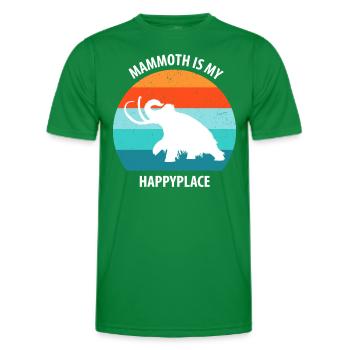 Funny Mammoth Stone Age Ice Age Design Prehistoric - Men's Functional T-Shirt - kelly green - Front - AI Model Male 178 dark (178cm)