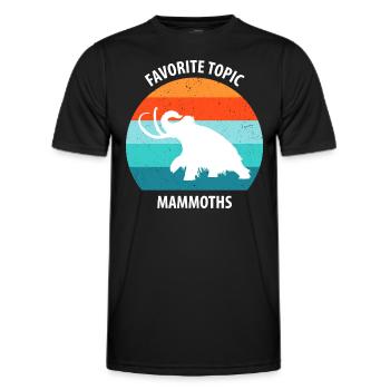 Drôle de mammouth de l’âge de pierre de l’âge de glace Design préhistorique - T-shirt sport Homme - noir - Devant - AI Model Male 178 dark (178cm)
