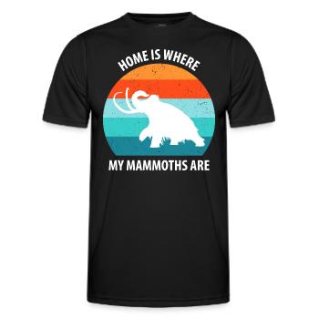 Drôle de mammouth de l’âge de pierre de l’âge de glace Design préhistorique - T-shirt sport Homme - noir - Devant - AI Model Male 178 dark (178cm)