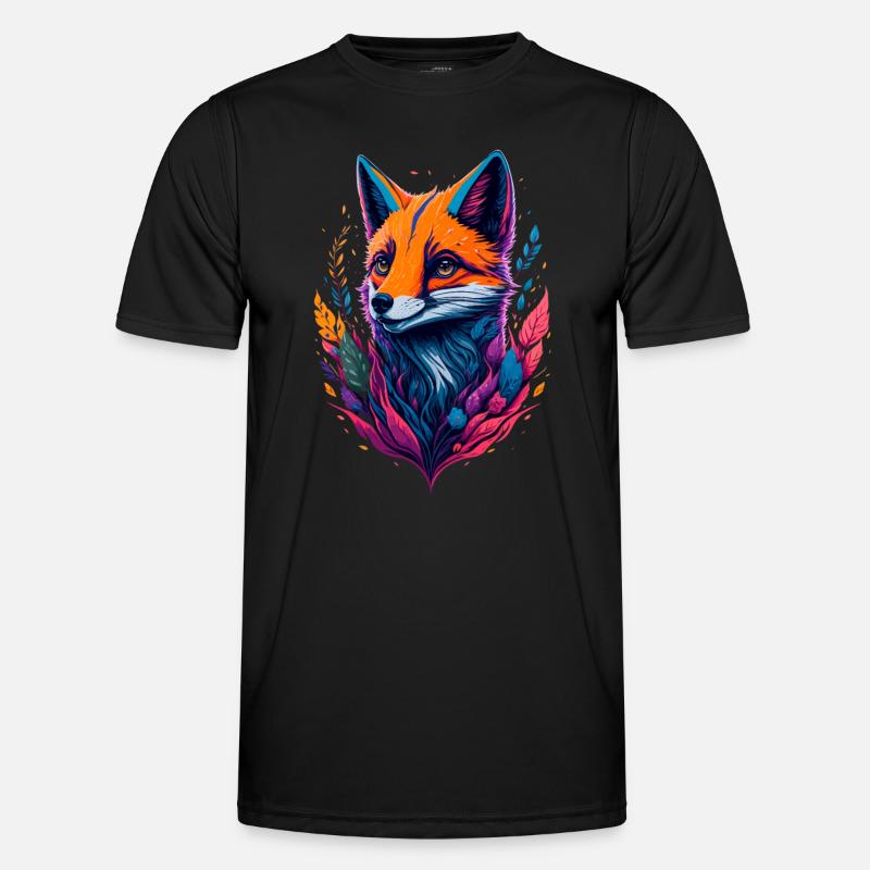 abstract fox - Men's Functional T-Shirt - black