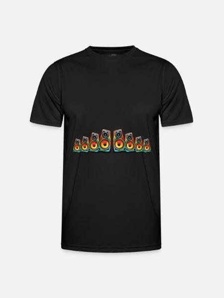 Bass Music Boxes - Men's Functional T-Shirt - black