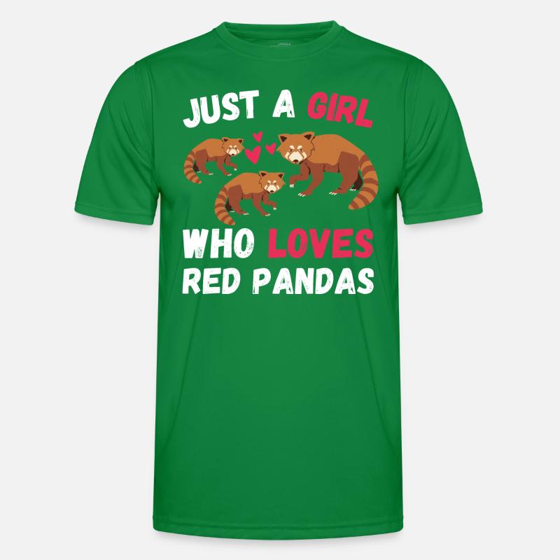 Chinesisches Tier Mädchen Geschenk Roter Panda Männer Funktions-T-Shirt