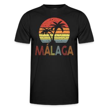 Malaga - T-shirt sport Homme - noir - Devant - AI Model Male 178 dark (178cm)
