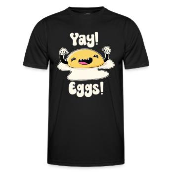 Yay Oeufs - T-shirt sport Homme - noir - Devant - AI Model Male 178 dark (178cm)