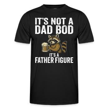 Vintage Dad Humor Father Figure - Men's Functional T-Shirt - black - Front - AI Model Male 178 dark (178cm)