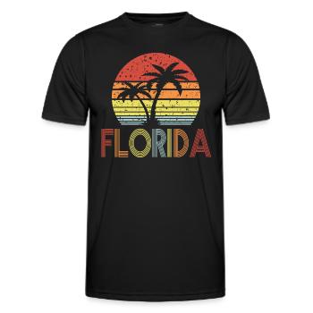 Florida - Men's Functional T-Shirt - black - Front - AI Model Male 178 dark (178cm)