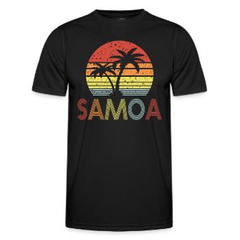 Samoa - Männer Funktions-T-Shirt - Schwarz - Vorne - AI Model Male 178 dark (178cm)