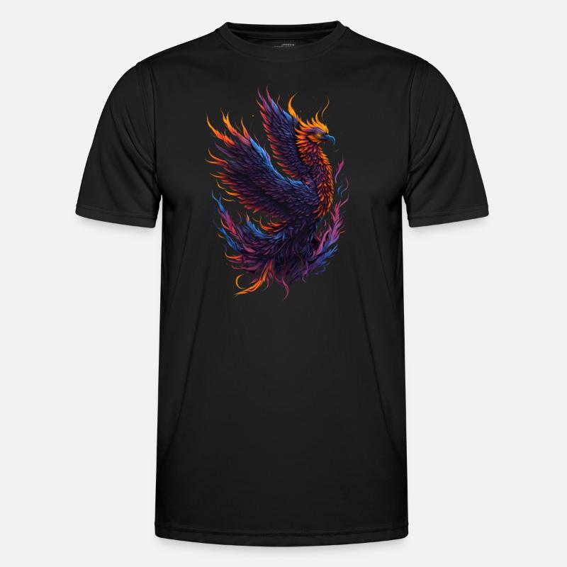 Mythischer Phönixvogel mit Flammen Männer Funktions-T-Shirt