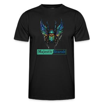 Majestic Scarab - Symbol of Power and Protection - Men's Functional T-Shirt - black - Front - AI Model Male 178 dark (178cm)