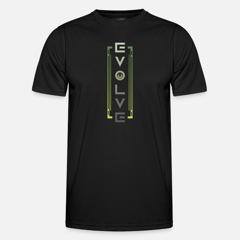 Evolutionärer Blick - Männer Funktions-T-Shirt - Schwarz