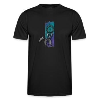 Whimsical Reverie: Pastel Dreamcatcher - Men's Functional T-Shirt - black - Front - AI Model Male 178 dark (178cm)