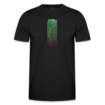 Prédateur rapide : Raptor - T-shirt sport Homme - noir - Devant - AI Model Male 178 dark (178cm)