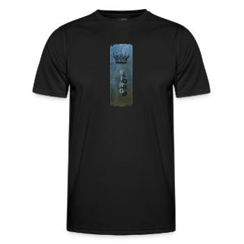 King and its Shadow - Design with Crown - Men's Functional T-Shirt - black - Front - AI Model Male 178 dark (178cm)