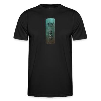 Rule et son ombre - Design avec couronne - T-shirt sport Homme - noir - Devant - AI Model Male 178 dark (178cm)