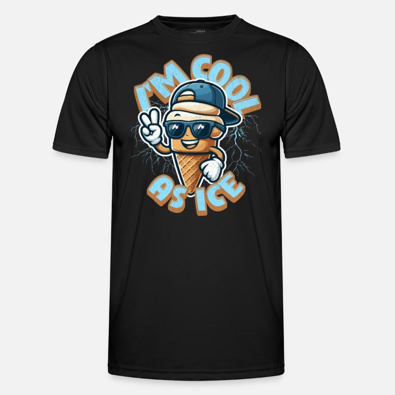 Ich bin cool wie Eis - süßes Kawaii Eiscreme-Maskottchen Männer Funktions-T-Shirt