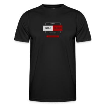 Furchtloser Wegbereiter: Risikofreudig - Männer Funktions-T-Shirt - Schwarz - Vorne - AI Model Male 178 dark (178cm)