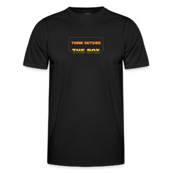 Innover : Penser au-delà des frontières - T-shirt sport Homme - noir - Devant - AI Model Male 178 dark (178cm)