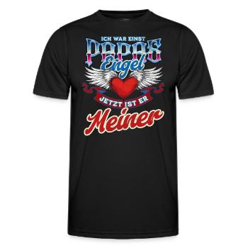 Dad Memorial Design - I Was Once Dad's Angel - Men's Functional T-Shirt - black - Front - AI Model Male 178 dark (178cm)