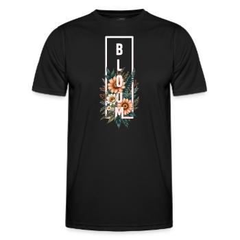 Bloom Botanical Frame - Men's Functional T-Shirt - black - Front - AI Model Male 178 dark (178cm)
