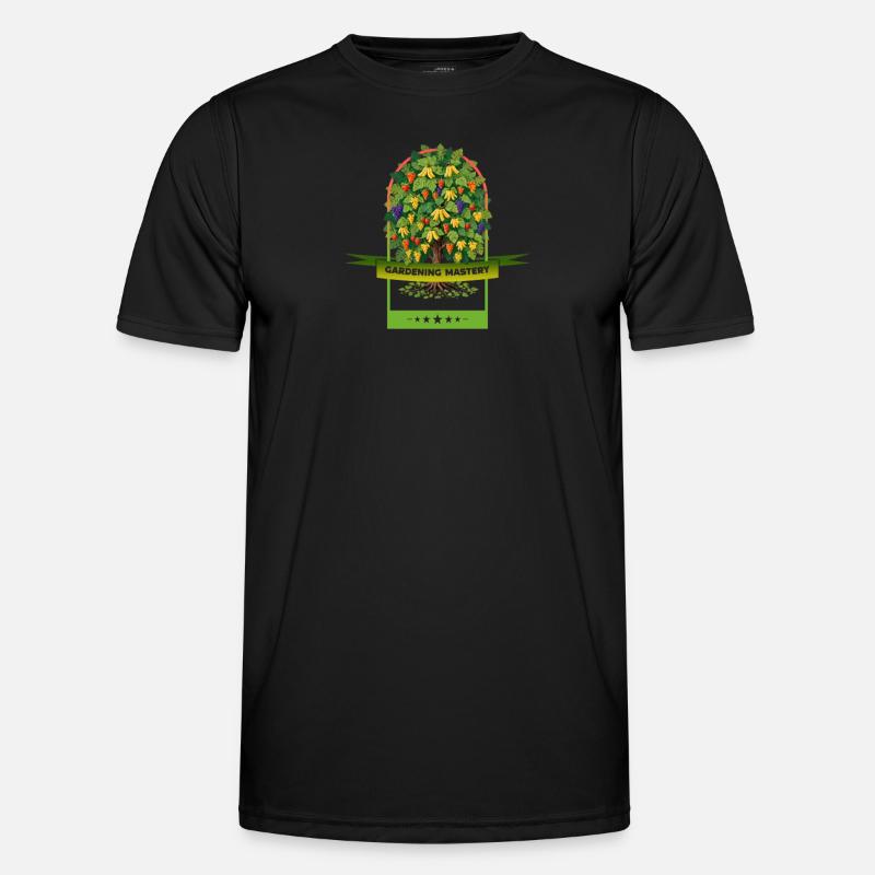 Gartenarbeit Meisterschaft Obstbaum - Männer Funktions-T-Shirt - Schwarz