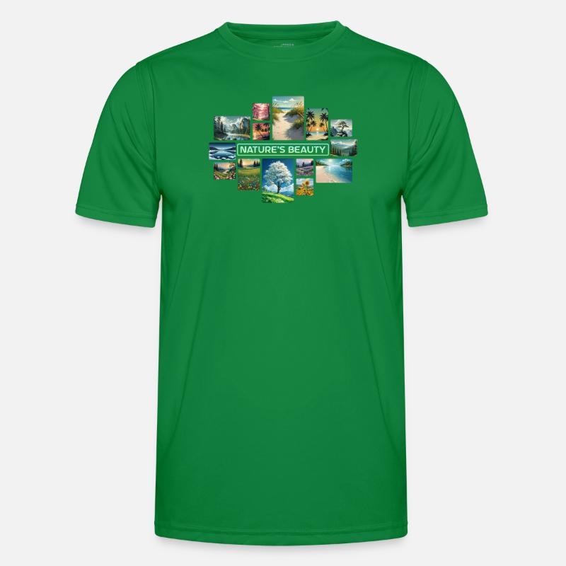 Collage de la beauté de la nature T-shirt sport Homme