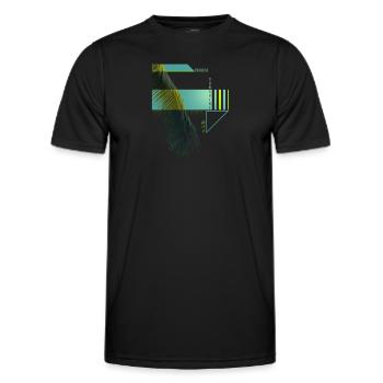 Paradise Sunshine Serenity Palm - Men's Functional T-Shirt - black - Front - AI Model Male 178 dark (178cm)
