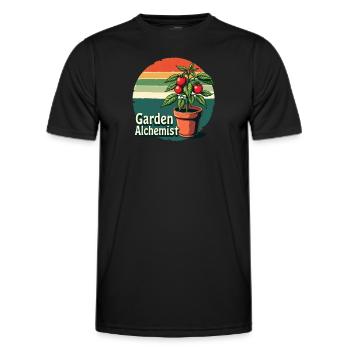 Garden Alchemist Retro Tomato - Men's Functional T-Shirt - black - Front - AI Model Male 178 dark (178cm)