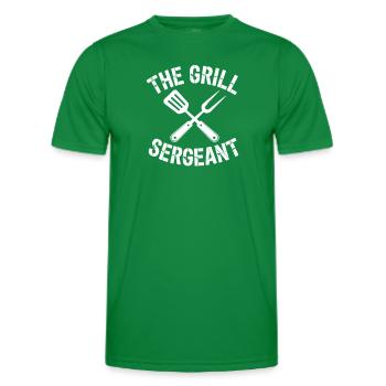 Le sergent de gril - T-shirt sport Homme - vert - Devant - AI Model Male 178 dark (178cm)